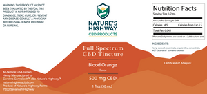 
            
                Load image into Gallery viewer, 500mg Full-Spectrum Tincture- Blood Orange - Natureshighway.shop
            
        